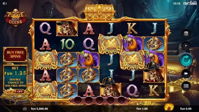 Pirate Multi Coins slot screenshot 