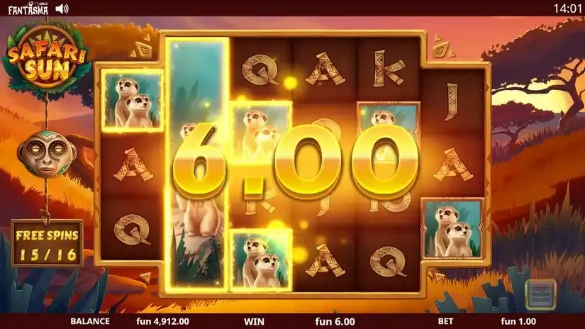 Safari Sun slot screenshot 4