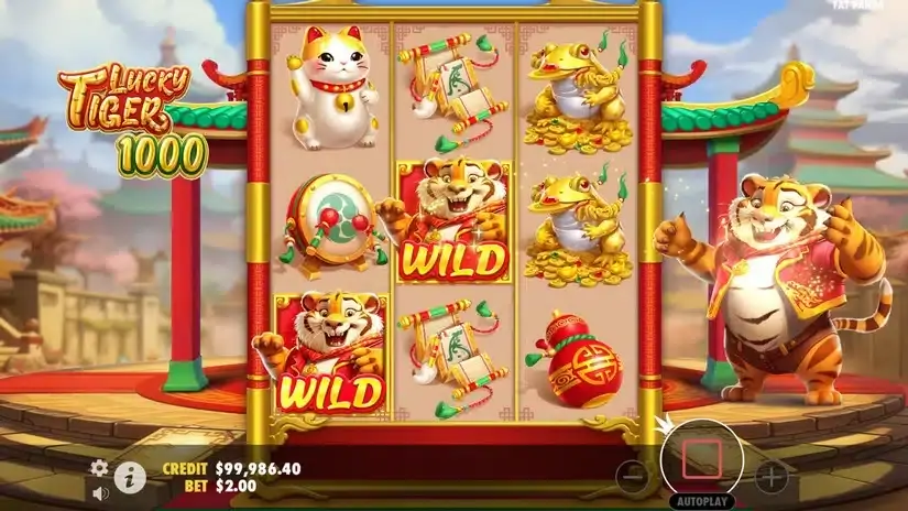 Lucky Tiger 1000 slot screenshot 3