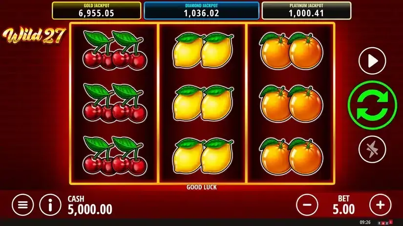 Wild 27 slot screenshot 