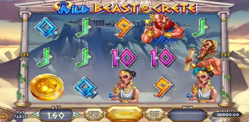 The Wild Beast of Crete slot screenshot 1