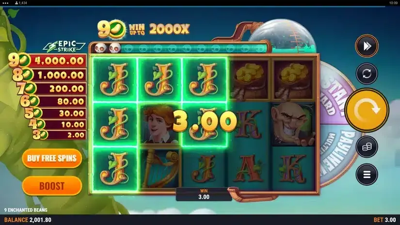 9 Enchanted Beans slot screenshot 3