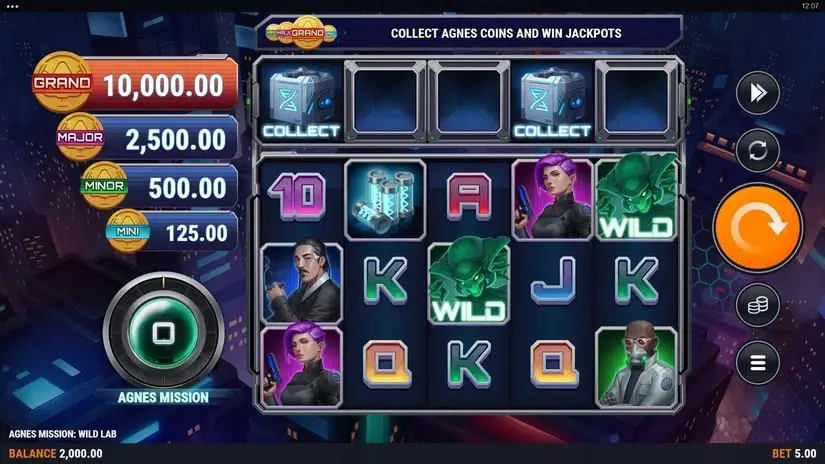 Agnes Mission: Wild Lab slot screenshot 