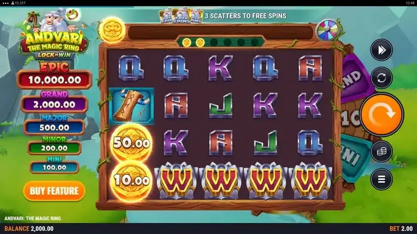 Andvari: The Magic Ring slot screenshot 