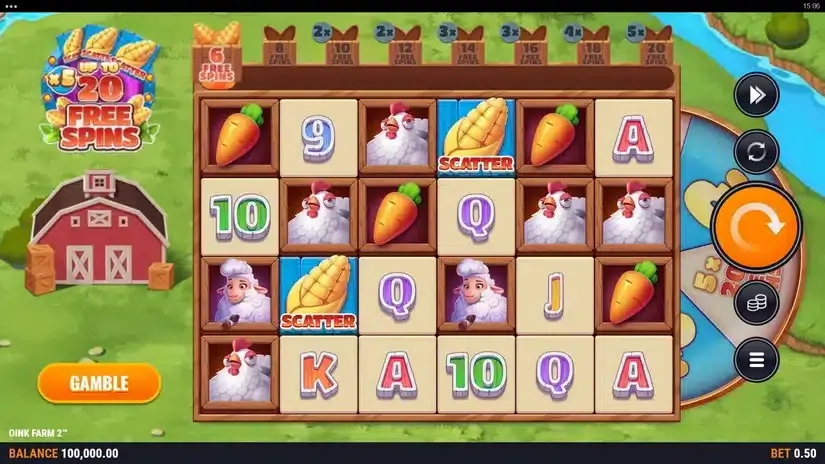Oink Farm 2 slot screenshot 