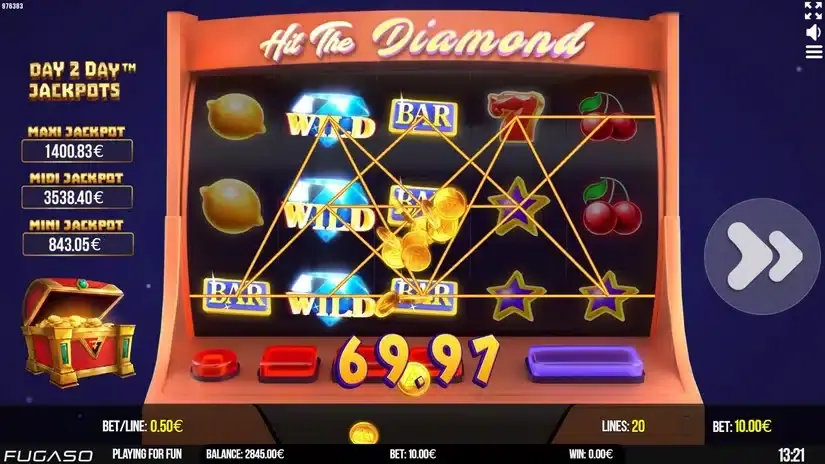 Hit The Diamond slot screenshot 4