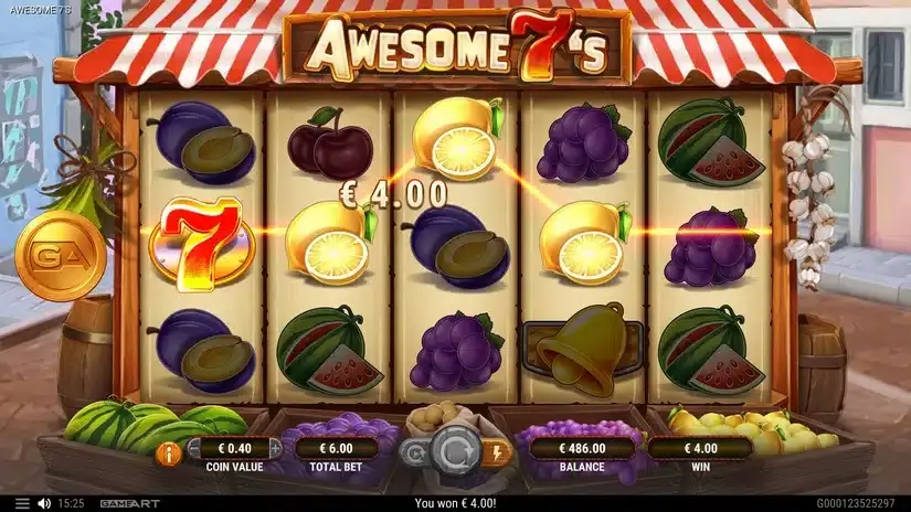 Awesome 7s slot screenshot 2