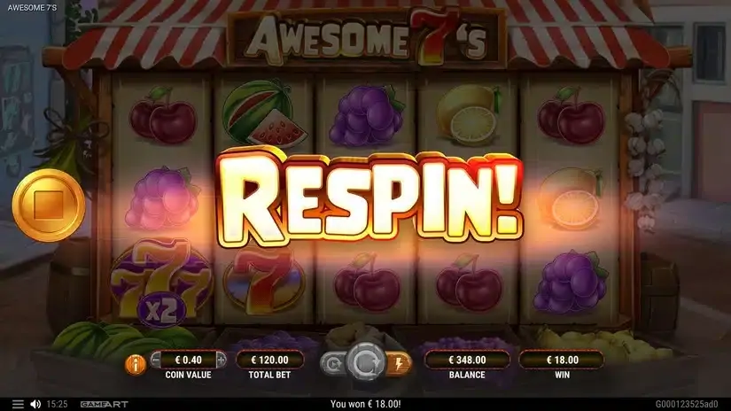 Awesome 7s slot screenshot