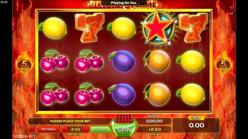 Burning Flame slot screenshot 1
