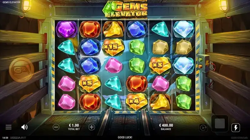 Gems Elevator slot screenshot 2