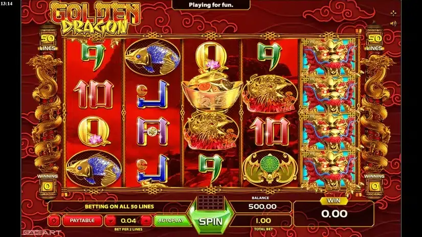 Golden Dragon slot screenshot 