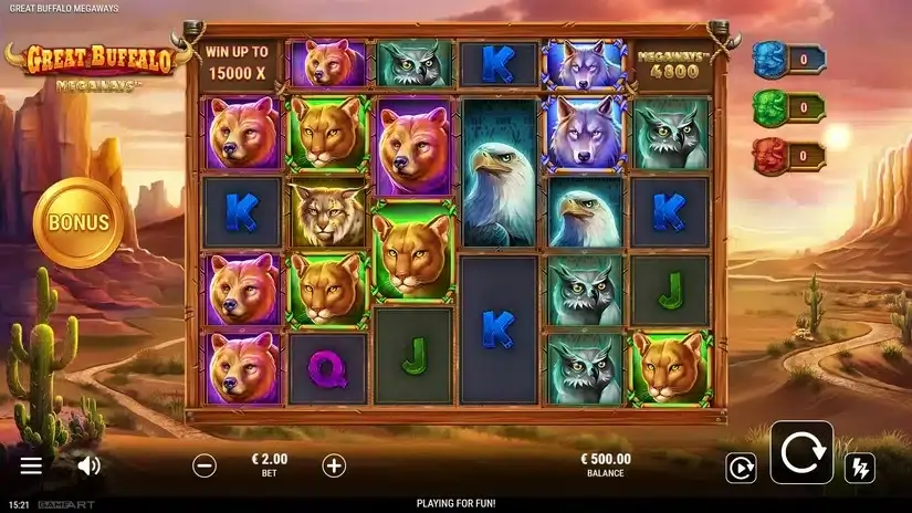 Great Buffalo Megaways slot screenshot 1