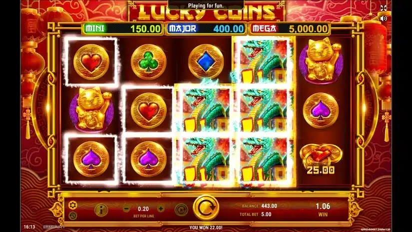 Lucky Coins slot screenshot 