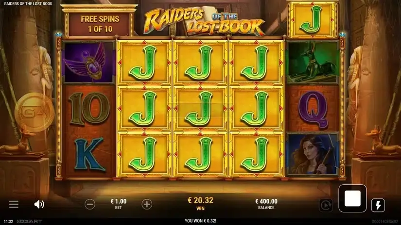 Raiders of the Lost Book slot screenshot 5