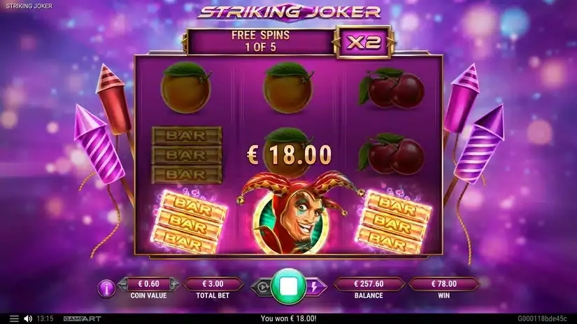 Striking Joker slot screenshot 7