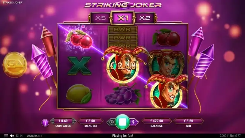 Striking Joker slot screenshot 2