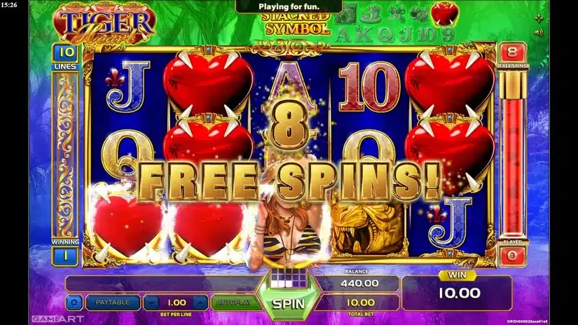 Tiger Heart slot screenshot 3