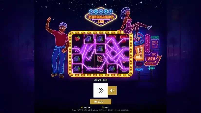 Vegas Kingmaker 100 slot screenshot 