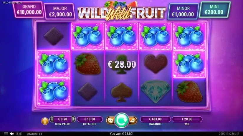 Wild Wild Fruit slot screenshot 2