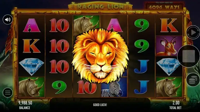 Raging Lion slot screenshot 2