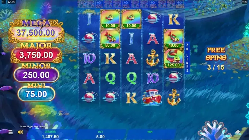 Fishin’ Bigger Pots of Gold slot screenshot 5