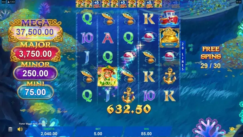 Fishin’ Bigger Pots of Gold slot screenshot 7