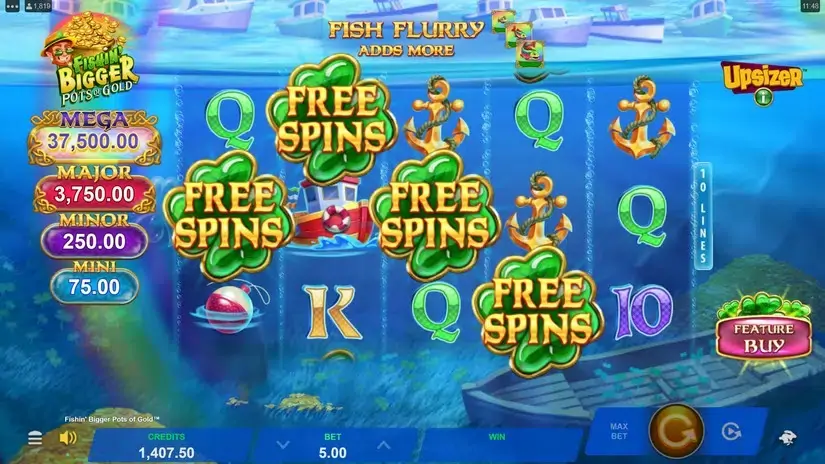 Fishin’ Bigger Pots of Gold slot screenshot 3