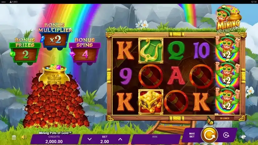 Mining Pots of Gold slot screenshot 