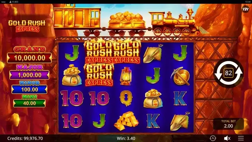 Gold Rush Express slot screenshot 3