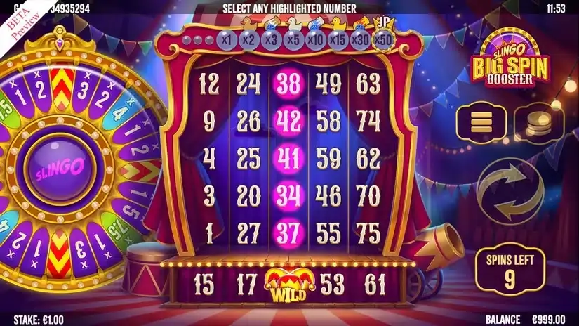 Slingo Big Spin Booster slot screenshot 2