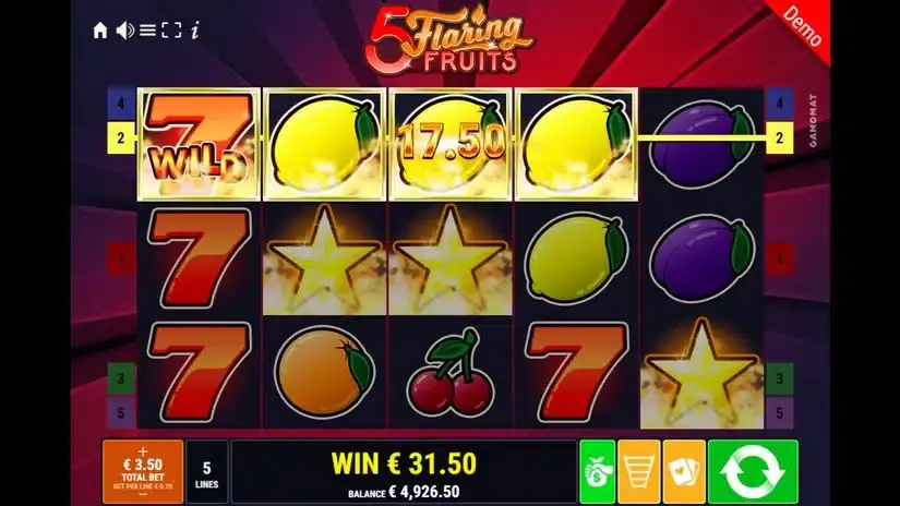 5 Flaring Fruits slot screenshot 
