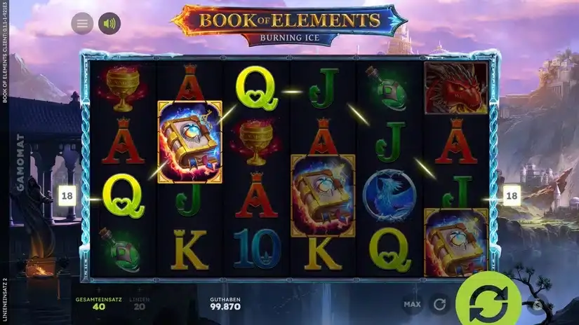 Book of Elements slot screenshot 2