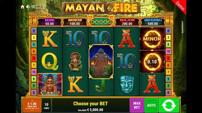Mayan Fire slot screenshot 