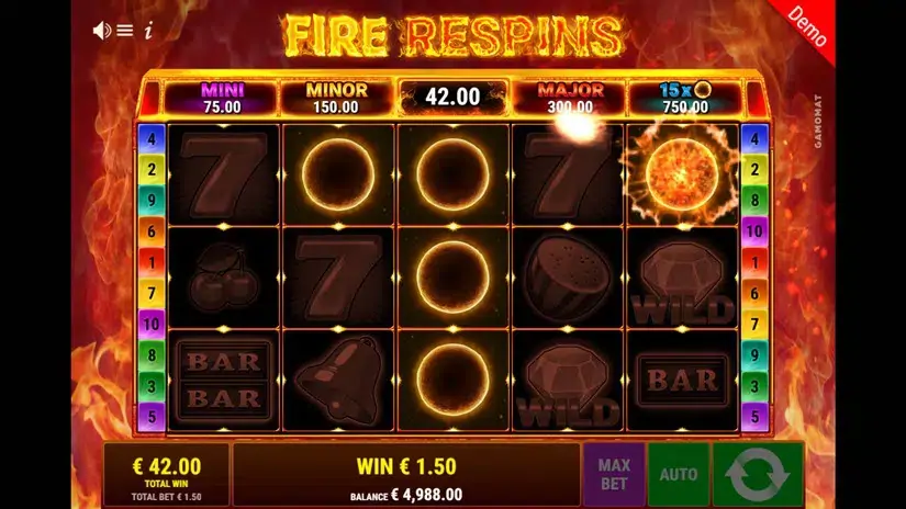 Sevens Fire slot screenshot 3