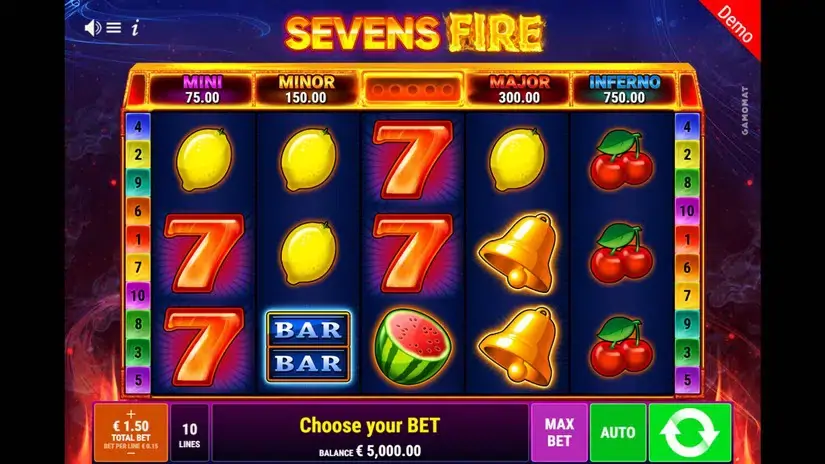 Sevens Fire slot screenshot 1