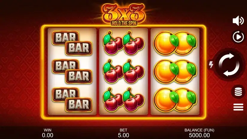 3X3: Hold The Spin slot screenshot 