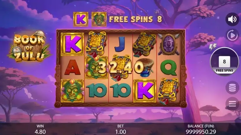Book of Zulu slot screenshot 