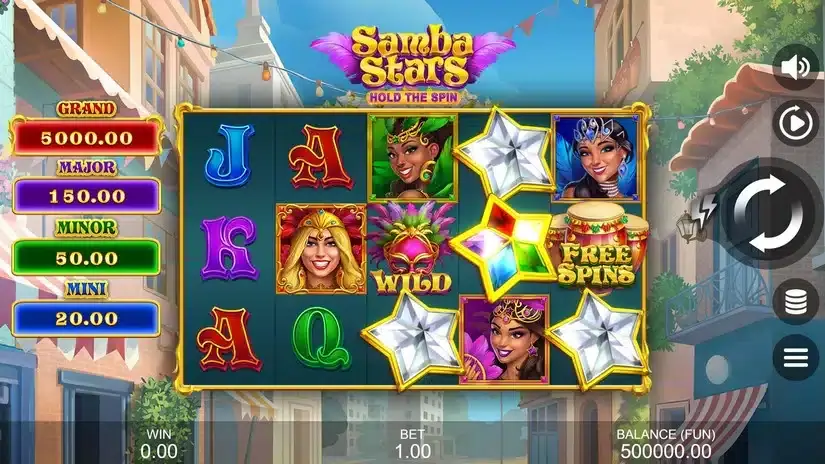 Samba Stars: Hold the Spin slot screenshot 