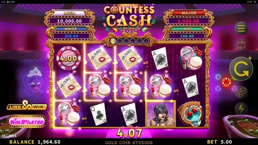 Countess Cash slot screenshot 2