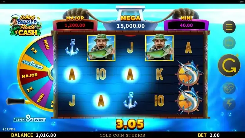 Fishing Deeper Floats of Cash slot screenshot 2