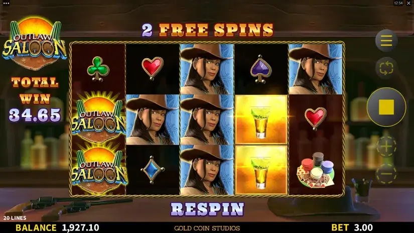 Outlaw Saloon slot screenshot 7