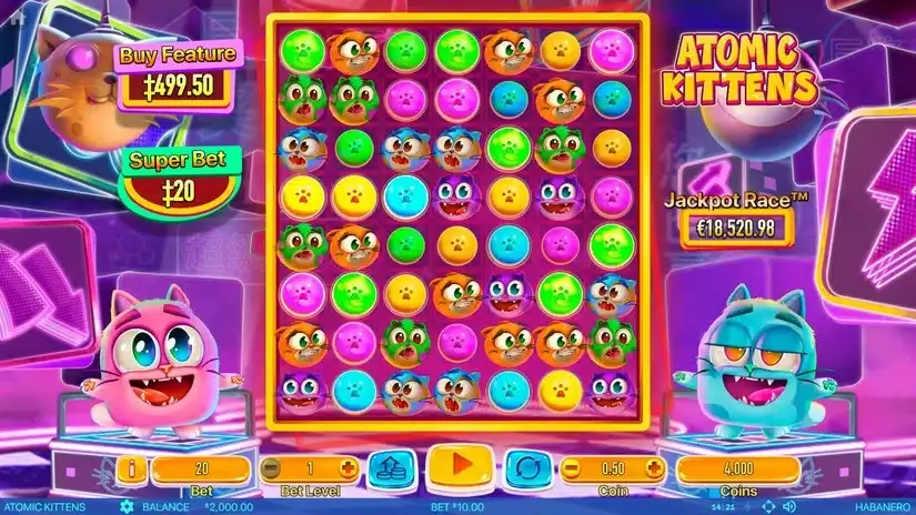 Atomic Kittens slot screenshot 