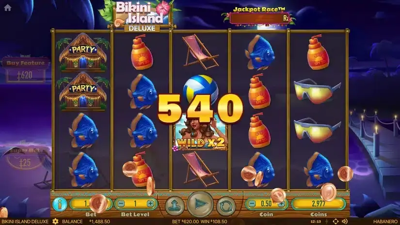 Bikini Island Deluxe slot screenshot 