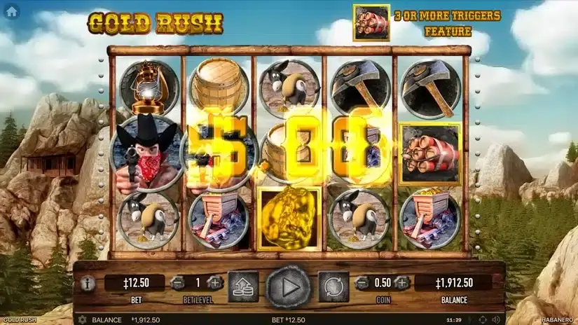 Gold Rush slot screenshot 2