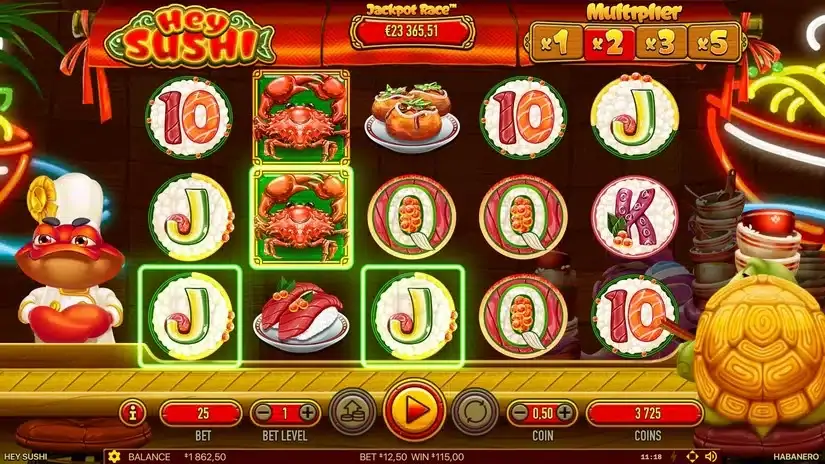 Hey Sushi slot screenshot 
