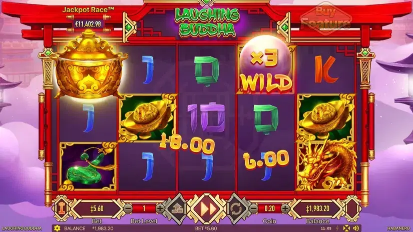 Laughing Buddha slot screenshot 2