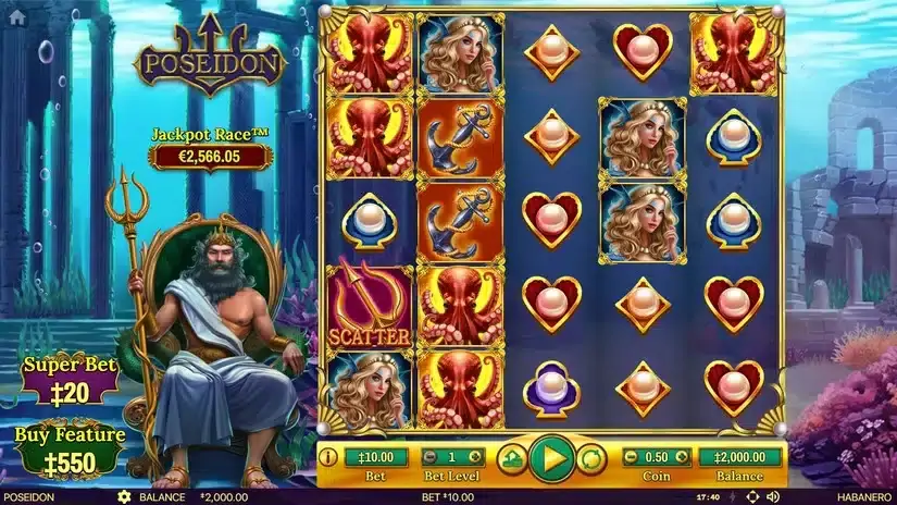 Poseidon slot screenshot 