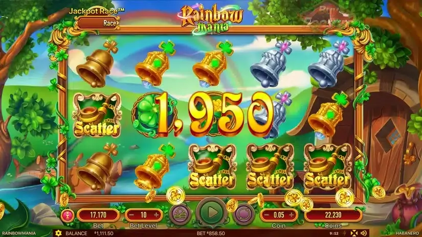 Rainbow Mania slot screenshot 2