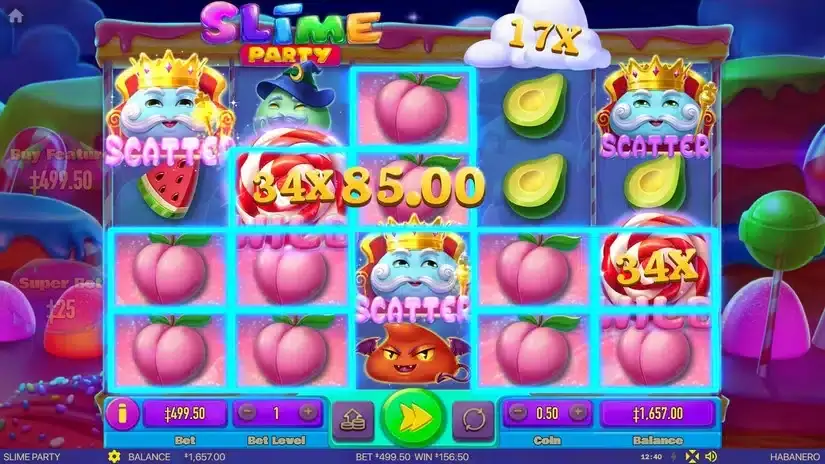 Slime Party slot screenshot 5