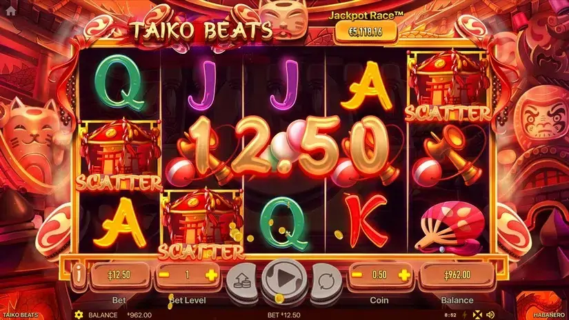 Taiko Beats slot screenshot 5